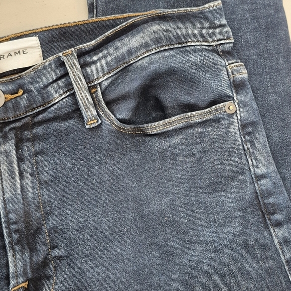FRAME Le High Straight Leg Jeans - Size 32 / 12 - Picture 5 of 14